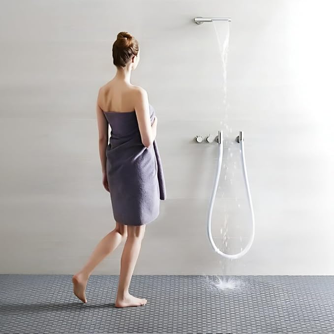 Extra Large Non-Slip Shower Mat,47.3 x 31.5Inch Bathtub Mat,Non Slip Bathroom Mat for Elderly, Easy to Dry, Fast-Dry Drainage Hole, Easy to Prune