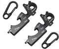 EDC, Heavy Duty Keychains with Carabiner Clip,Multitools for Key Ring,Metal Bottle Opener and Screwdriver with Different Type as Small Tool for Man and Women,Cute Key Holder as Gift (2-Black)