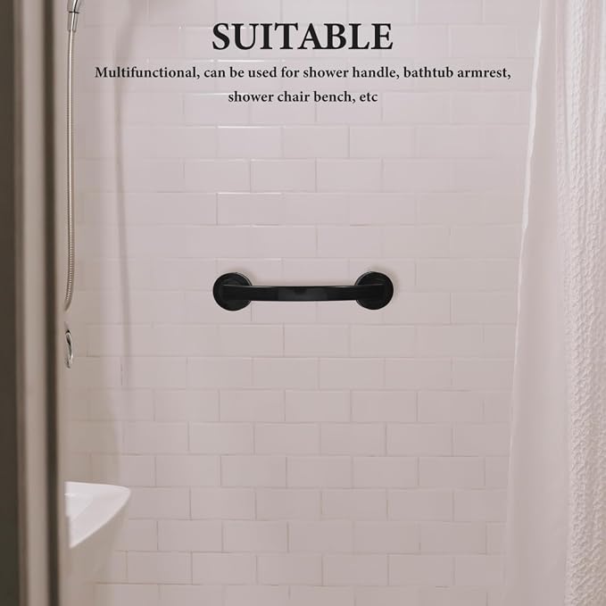 Outanaya Bathroom Safety Grab Bar Handle for Seniors Non Skid Suction Grip for Bathtubs Showers Durable Material Easy Installation for Elderly Disabled Use