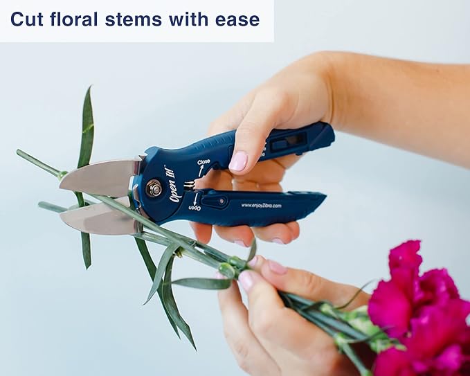 Zibra Open It! 4-in-1 Box Cutter & Package Opener Tool – Heavy Duty Scissors, Retractable Blade & Screwdriver – All-in-One Household Tool for Boxes & Plastic Packaging, Blue