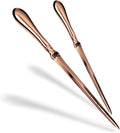 Rose Gold Letter Opener Knife - Smooth Metal Plated Envelope Opener - Ergonomic Rounded Handle for Comfort - Home and Office Mail Supplies - 2 Pack