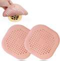 Hair Drain Catcher,Square Drain Cover for Shower Silicone Hair Stopper with Suction Cup,Easy to Install Suit for Bathroom,Bathtub,Kitchen 2 Pack (Pink)