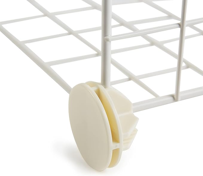 Amazon Basics Cube Wire Grid, 6-Cube, 12 x 12-Inches, White | Stackable, Storage Shelves