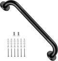 20 Inch Anti Slip Shower Grab Bar, ZUEXT Matte Black Finish Stainless Steel Bathroom Grab Bar, Knurled Bathroom Balance Bar,Safety Hand Rail Support,Handicap Elderly Injury Senior Assist Bath Handle