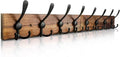 Coat Rack Wall Mount 31.5'' Coat Hanger Wall Mount Burnt Brown Coat Hooks for Wall Rustic Towel Racks for Bathroom Living Room Coat Hat Cloth