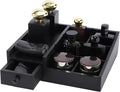 Forest Angle Organizer for Men,Bathroom Countertop Organizers,Perfume Organizer,Cologne Organizers,Bathroom Storage,Perfume Stand,Dresser Organizer,Gifts for Men,Dad Gifts,Adjustable Partition(Black)