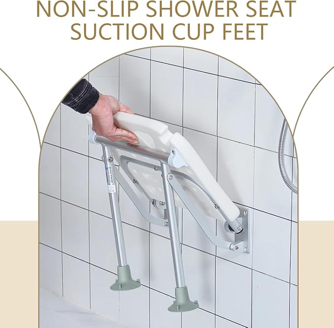 Replacement Feet for Shower Chair, 4 Pack Non-Slip TPR Suction Cup Feet for 1" Pipe (Actual I.D. ~24mm), 3.6" Base - for Smooth & Flat Surfaces Only - Please Measure Your Chair Legs Before Purchase