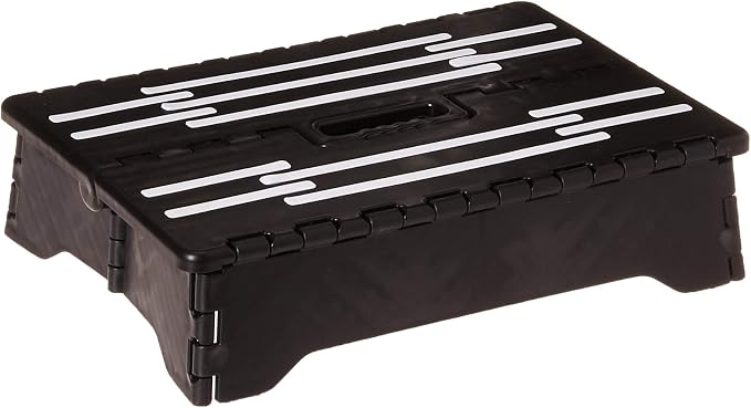 Portable Folding Step, Black, 1 Count