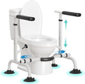 HOMENURSE Toilet Safety Rails for Seniors, Heavy Duty Toilet Safety Frame with Adjustable Height & Width, 350 lb Toilet Handles for Elderly and Disabled, Handicap Grab Bars