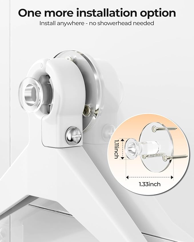 ODesign 3 Tier Height-Adjustable Shower Caddy Hanging Anti-Swing-Over The Shower Head Caddy-Storage Organizer Bathroom Shelves Basket - White