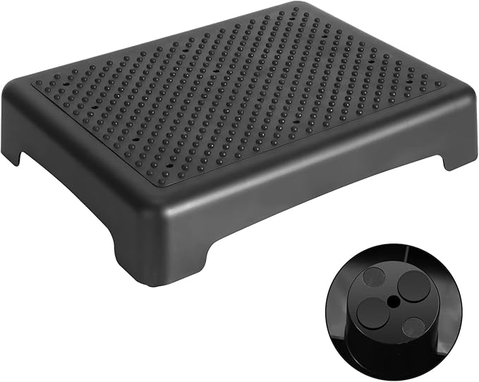 Fotree One Step Stool, Safety Step Platform for Senior ＆ Adults, Non-Slip Mobility Step Platform for Stair, Car, Bed, Chair, Shower, Bathtub, Outdoor, 3.5 Inch High Rise Stairs 440 Lbs Capacity