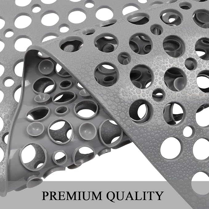Bath Mat for Tub, 30 x 17 inch Non Slip Bathtub Mat Machine Washable Shower Mat with Suction Cups, Quick Drain Bathtub Mat for Bathroom