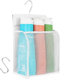ALYER Hanging Mesh Shower Caddy Organizer Bathroom Storage Bag with Hooks for College Dorm, Gym, Swimming,RV and Travel,White