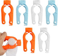 6 Pack Plastic Bottle Cap Opener – Easy-Grip Water/Soda Can Opener for Arthritic & Weak Hands, 3-in-1 Multi-Purpose Water Bottle Openers, Ergonomic Soda Can Openers for Home(Orange, Blue, White)