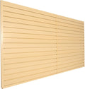 FRAYSCENT Slat Wall Paneling Garage Wall Organizer, Slatwall Panels Garage Tool Organizer Wall Mount Garage Slat Wall Storage Systems, Slat Board PVC Wall Panels (Begie, 8ftx4ft)