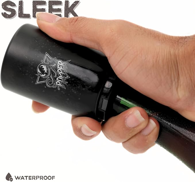 Magnetic Push Down Bottle Opener, Black, Automatic Beer Opener with Cool Design, Premium