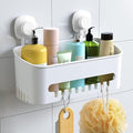 LUXEAR Suction Cup Shower Caddy - No Drilling Removable Shower Caddy - Powerful Suction Shower Organizer Max Hold 22lbs, Waterproof Suction Storage Basket for Bathroom & Kitchen