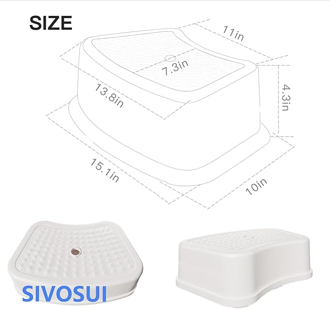 Non-Slip Kids Step Stool–Sturdy Safe Toddler Step Stool for Bathroom Sink,SIVOSUI Potty Training, Kitchen & Bedroom,with Soft Anti-Slip