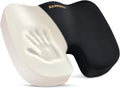 SAIREIDER Office Chair Cushion, Car Seat Cushion, Memory Foam Coccyx Cushion Pads for Tailbone Pain, Sciatica Relief Pillow, Correct Sitting Posture (Black)