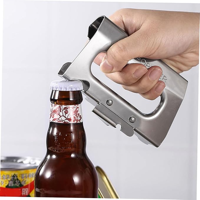 Garneck Stainless Steel Bottle Opener Smooth Edge Can Opener for Arthritic Hands