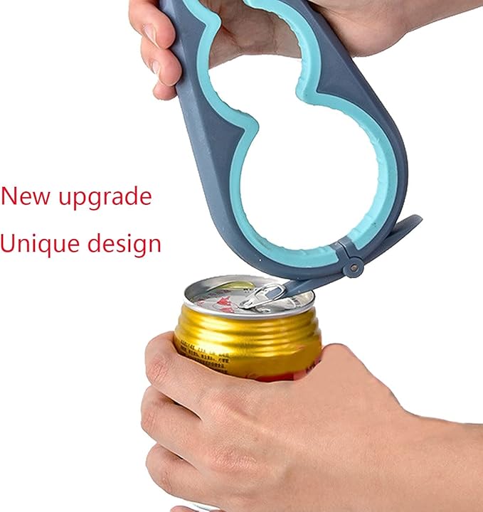 Bottle Opener for Arthritic Hand,Jar Opener for Old People, Children, Women, Those with Weak Hands,Multifunctional Kitchen Gadgets (02-Blue)