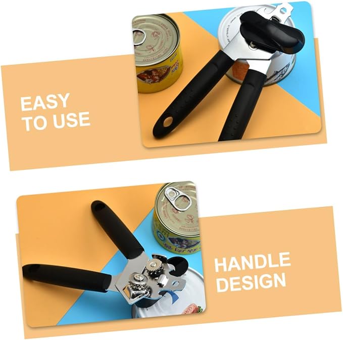Versatile Stainless Steel Can and Bottle Opener Compact Manual Lid Opener for Household Use Sleek Design for Easy Gripping Kitchen Tool for Cans and Bottles