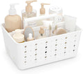 Lifewit Shower Caddy Portable, Caddy Organizer with Handle and Adjustable Dividers, Plastic Shower Basket for Dorm Room Essentials, College, Bathroom, White, 1 Pack