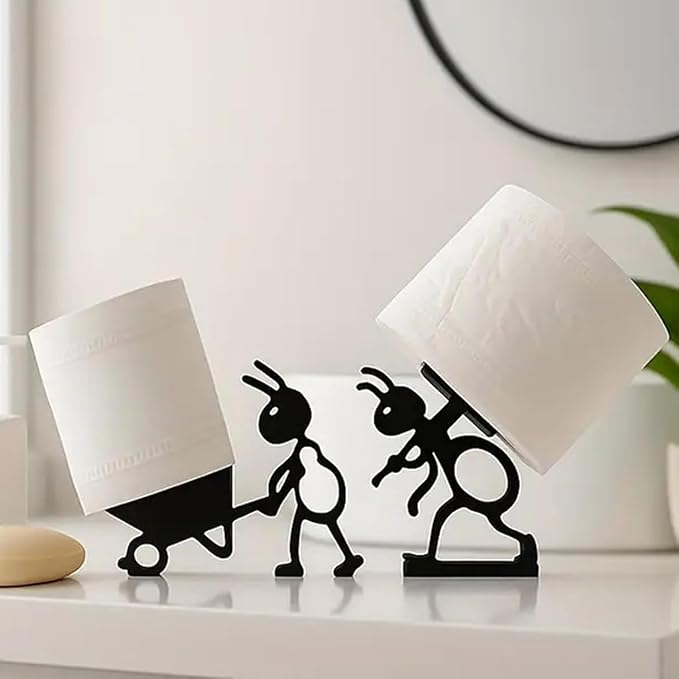 Funny Ant Toilet Paper Holder – Unique Ant Design Bathroom Decor, Toilet Paper Roll Stand for Bathroom, Rustic, Modern or Farmhouse Style, Fun Gift for Home, Friends & Family