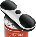 Electric Can Opener, One-Touch Automatic Can Opener, USB Rechargeable Electric Can Opener for Seniors with Arthritis, Side Cut, Smooth Edge, Handsfree, for Any Size Cans (Black/White)