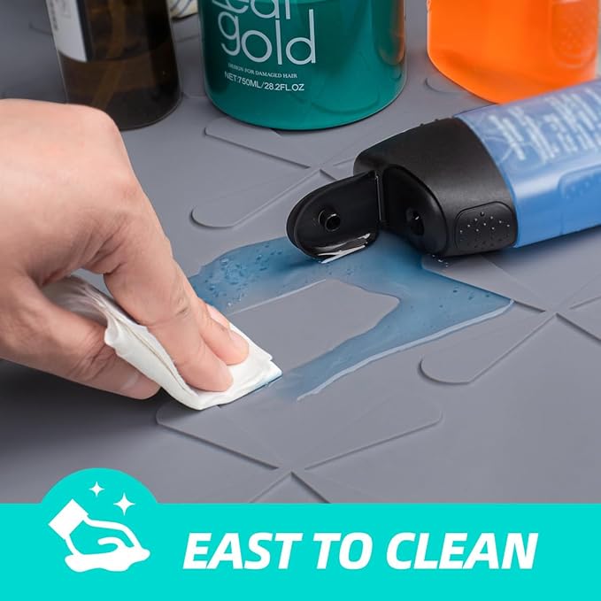 SIKADEER 28" x 19" Under Sink Mat Waterproof, Silicone Mat Kitchen Drawer Shelf and Cabinet Liner, Sink Protector for Kitchen Organizers and Storage, Boot Tray Pet Food Mats