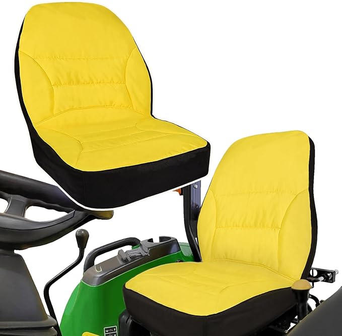 LP95233 Waterproof Seat Cover Cushioned with Oxford 300D Fabric for John Deere Compact Utility Tractor Seat Cover Back Up to 18" High Compatible with 3E/3RSeries, 4M Series,1023E Tractor