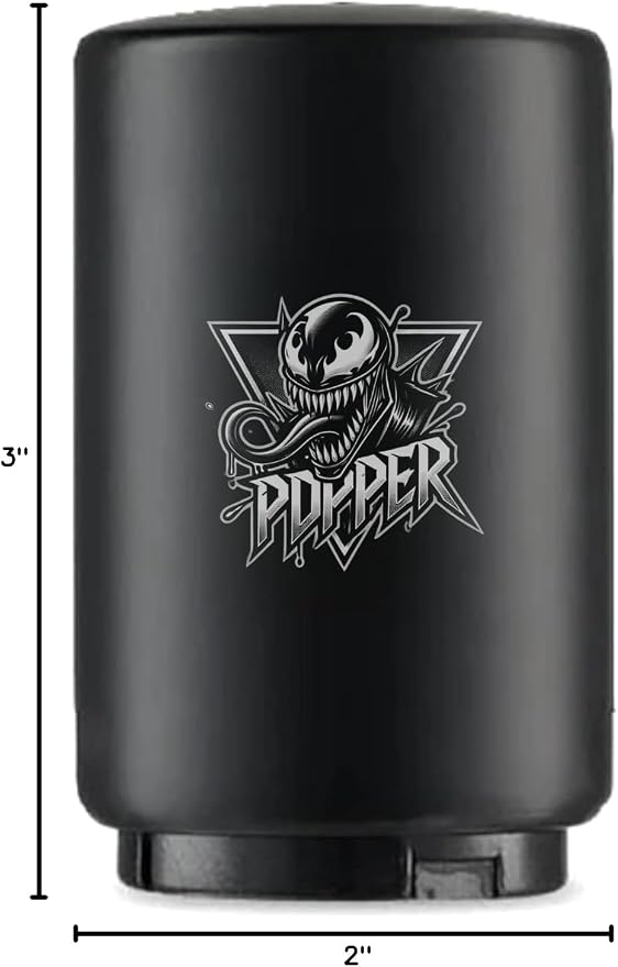 Magnetic Push Down Bottle Opener, Black, Automatic Beer Opener with Cool Design, Premium