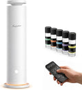 Waterless Scent Diffuser Starter Kit with 5 Essential Oils, Luxury Hotel-Class 1500 Sq Ft Cover Aromatherapy Diffuser Oil Machine with 4 Timers & 6 Mist Levels, 4.06Oz Air Diffuser for Home