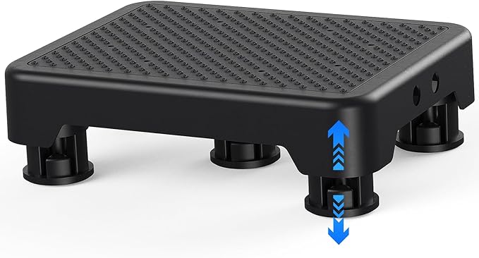 SPACELEAD Mobility Step Stool for Adults & Seniors, Indoor/Outdoor Portable Stair Assist, Anti-Slip Platform for Bathroom， Kitchen, Office, and Bedroom, 600lbs Capacity, Black Black