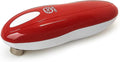 A1 Electric Can Opener – Smooth Edge Tin Opener with Easy-Touch Start & Stop, Ergonomic, Compact & Cordless Design - Red