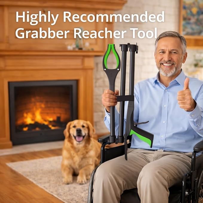 Extra Long Grabber Reacher Tool, 48" Aluminum Foldable Reacher Grabber, Dual Magnetic Tip, 2 in 1 Pickup Grabber w/Shoe Horn, Strong Upper Picker for Elderly, Surgery Recovery, Medical, Trash