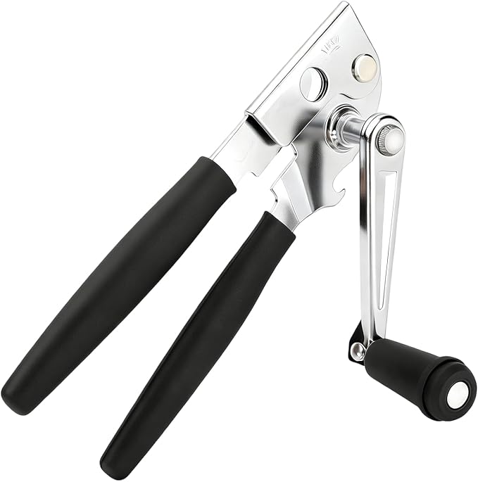 Heavy Duty Commercial Manual Crank Can Opener,Easy for Seniors & Arthritis | 360° rotation,easy cut,for restaurants & home kitchens,works on #10 cans,ergonomic
