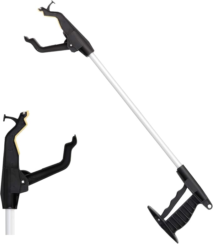 Nova Joy Reacher - Grabber Pickup Tool for Seniors - Lightweight Gripper with Magnetic Tip, Hook, and Rotating Claw - Daily Living Aid for Elderly and Users with Limited Mobility - 24" - One Pack