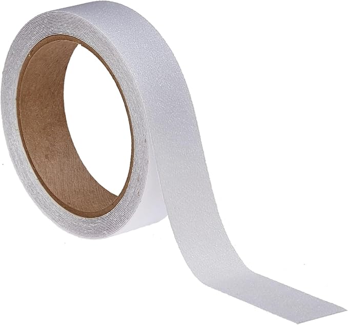 3M Safety-Walk Slip Resistant Tape, 1 in x 15 ft, Anti Slip Clear Tape, Self-Adhesive Backing, Quick & Easy Application, Durable & Long-Lasting (220C-R1X180), 3-Pack