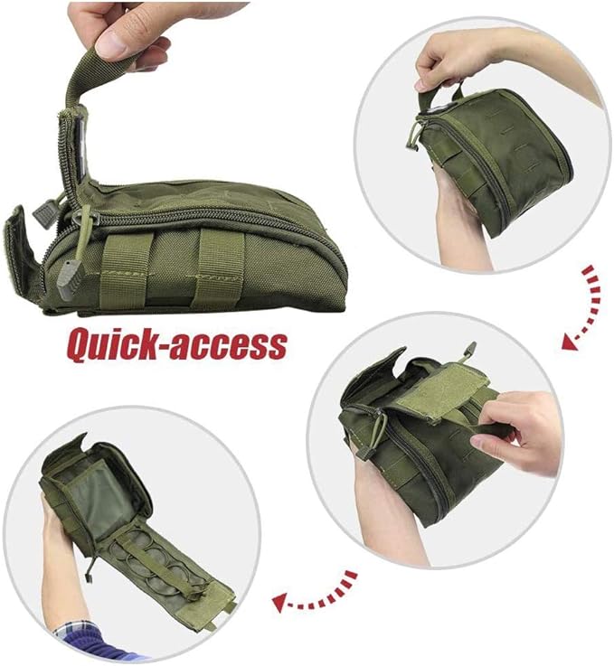 WYNEX First Aid EMT Bags, Tactical IFAK Medical Molle Pouch Military Utility Med Emergency EDC Pouches Outdoor Survival Kit Suit for Tactical Waist Belt Pack 1000 Nylon