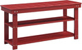 Convenience Concepts Oxford Utility Mudroom Bench, Cranberry Red