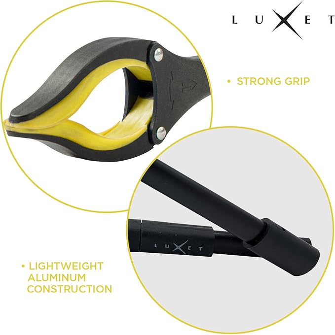 Grabber Reacher Tool 19 Inch Long, Foldable Pick Up Stick - Strong Grip Magnetic Tip - Heavy Duty Trash Picker Claw Reacher Grabber Tool Elderly Wheelchair Mobility Aid (Yellow)