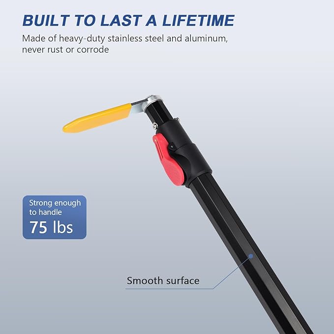 HUAALIUCHE 5FT Pickup Truck Cargo Retrieval,Multi-Use Cargo Retriever,Telescopic Cargo Retriever Hook,Long Reaching Tool
