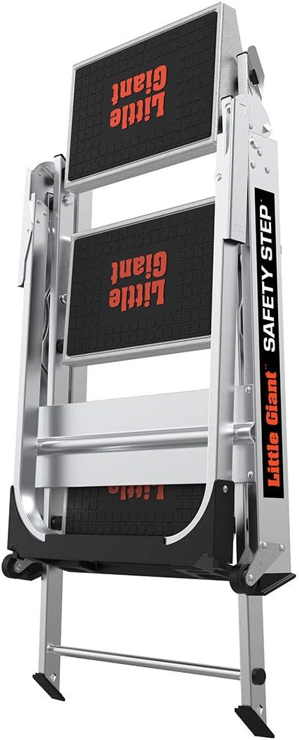 Little Giant Ladder Systems 10310BA Safety Step Stepladder with Handrail, 3-Step