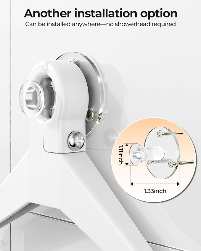 ODesign 2 Tier Height-Adjustable Shower Caddy Hanging Anti-Swing-Over The Shower Head Caddy-Storage Organizer Bathroom Shelves Basket-White