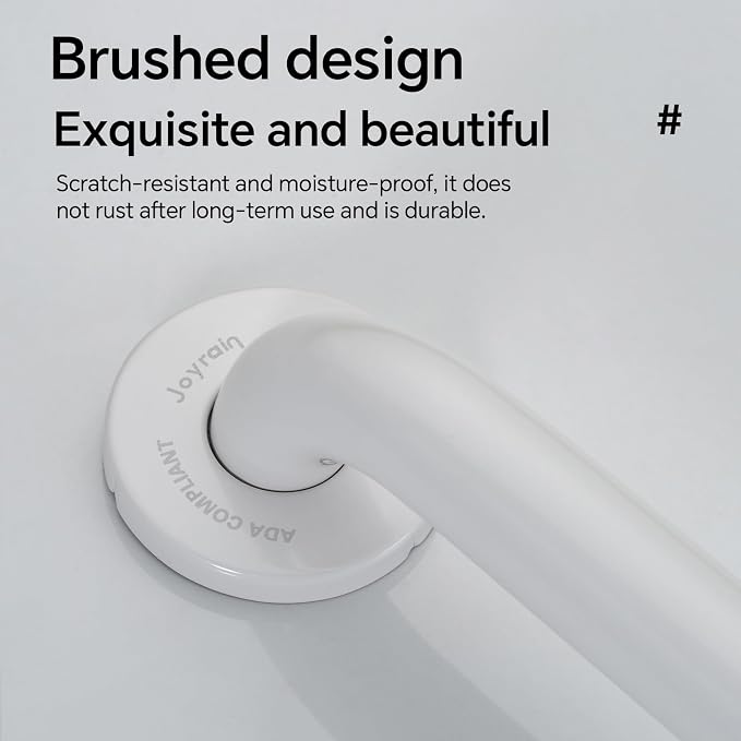 joyrain Shower Grab Bars for Seniors and Elderly-Wall Mounted Safety Rails for Bathroom Anti-Slip and Toilet Assistance Standing-Sturdy Grab Bars for Shower