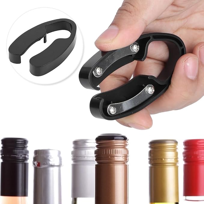 Wine Opener Foil Cutter and Easy Blade Removable Foil Cutter for Opening Wine Bottles and Tin Wrappers Convenient Tool for Wine Bottle Opening (Black)