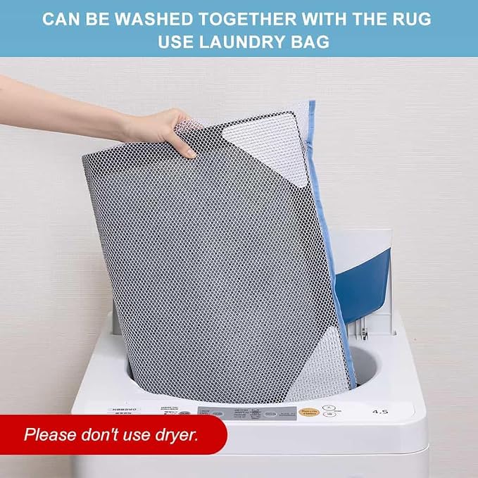 Rug Corner Gripper Non Slip - Self Adhesive Rug Pads Grippers for Hardwood Floors, Reusable Carpet Tape for Tile Floors, Cuttable Rug Stickers Keep Corners Flat (12x12cm)