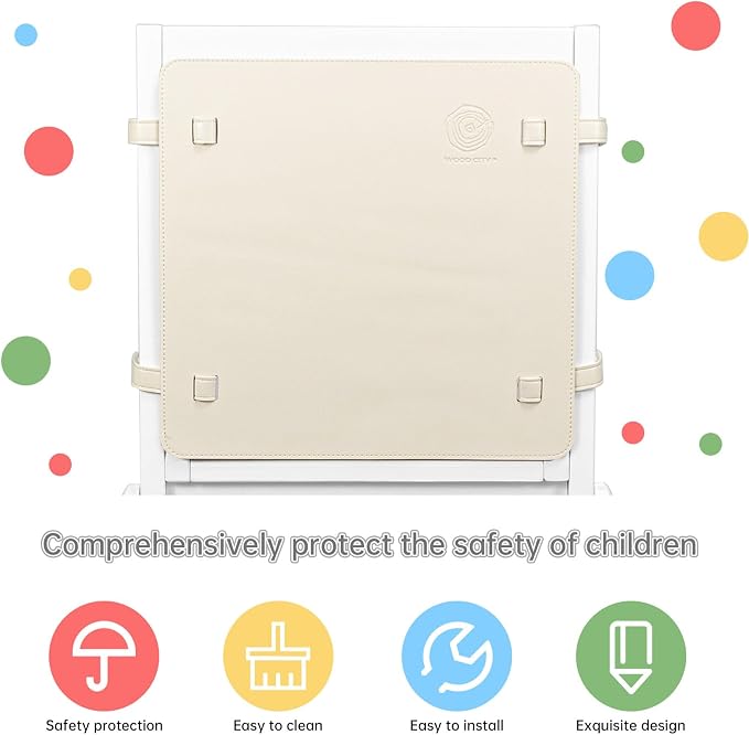 Kitchen Step Stool for Toddlers with Non-Slip Mat, WOOD CITY Wooden Kids Montessori Learning Stool Tower, Toddler Standing Tower Helper for Kitchen Counter and Bathroom Sink(White-Adjustable)