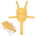 Colorlife Baby Bath Seat Support Net Infant Bathing Seat Support Mat, Adjustable Comfortable Non-Slip Five-Pointed Baby Shower Net Bathtub Sit Up Mesh for Newborn 0-12 Months-Yellow(No Bathtub)